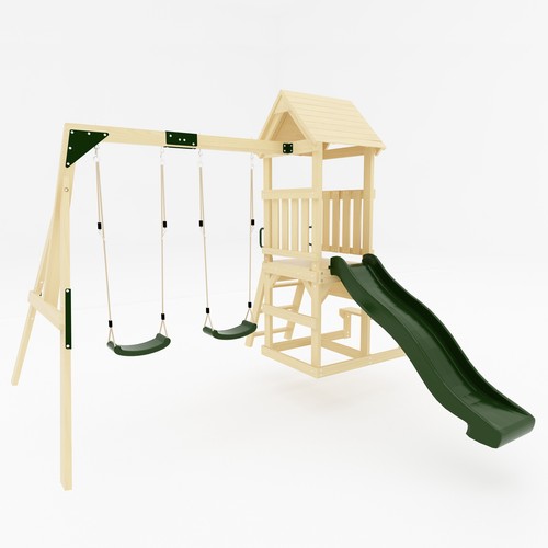 Garden wooden swing set - garden,