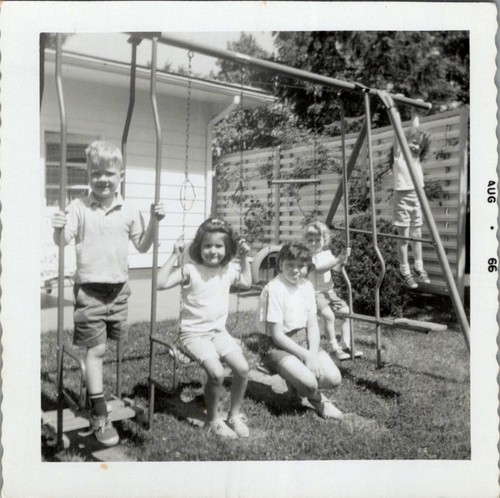1966 kids metal swing set - 1966,