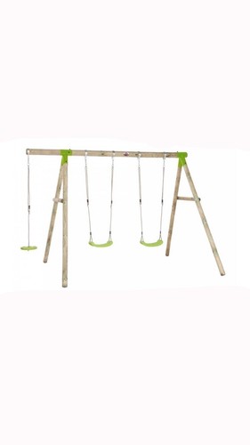Double wooden swing - double, set