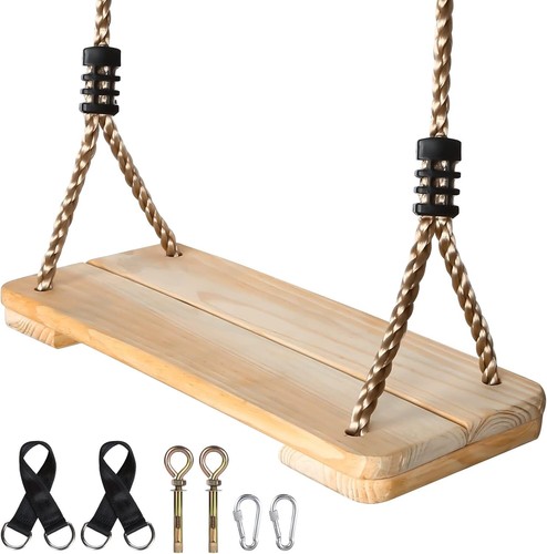 Wood tree swing seat wooden - swing,