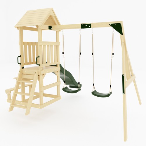 Galactica outdoor wooden swing - outdoor,