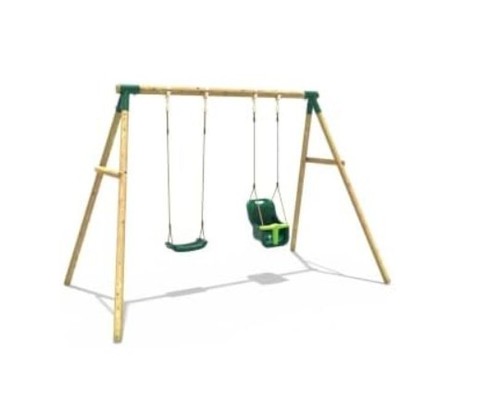 Wooden garden swing set with - set,
