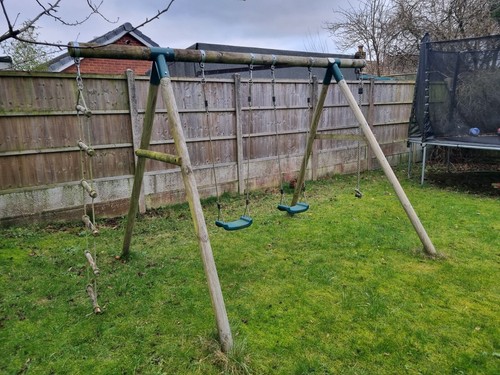 Plum play wooden double - plum, swing